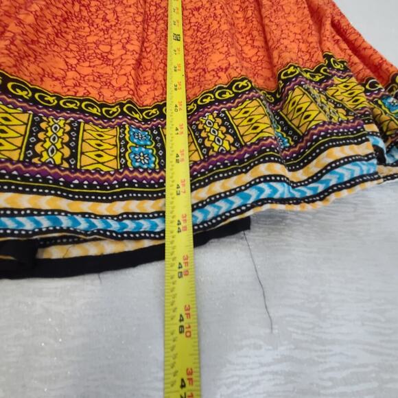 Advance Apparel Vintage women's sundress strapless orange One Size beachy boho - Picture 4 of 9